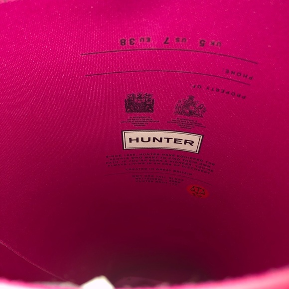 Tall pink hunter rain boots - Picture 3 of 6